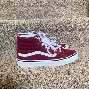 Vans Off the Wall Old Skool Athletic Shoe Womens Size 8.0 Mens 6.5 Red Burgundy